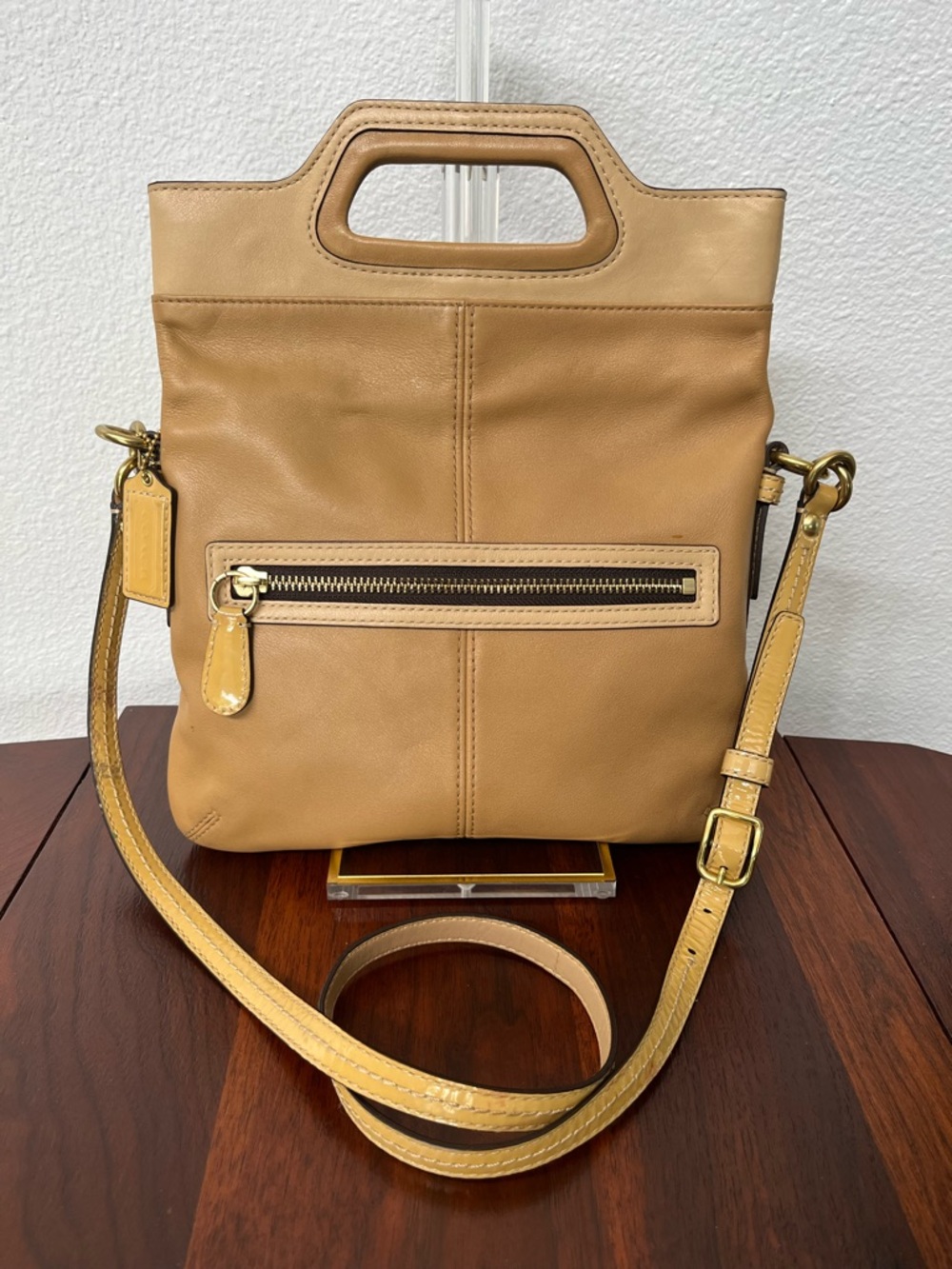 Coach 13388 Vintage Y2KBonnie Cashin Beige Fold Over Tote Shopper/Crossbody Bag
